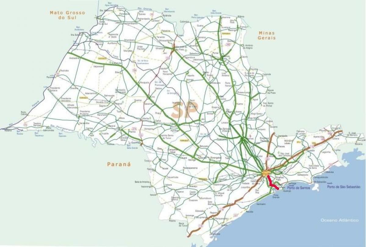 Harta e Anchieta autostradë - PS 150