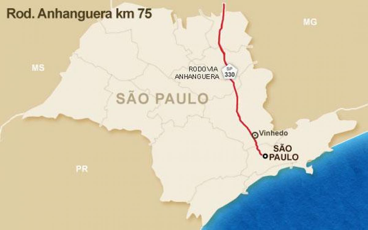 Harta e Anhanguera autostradë - PS 330