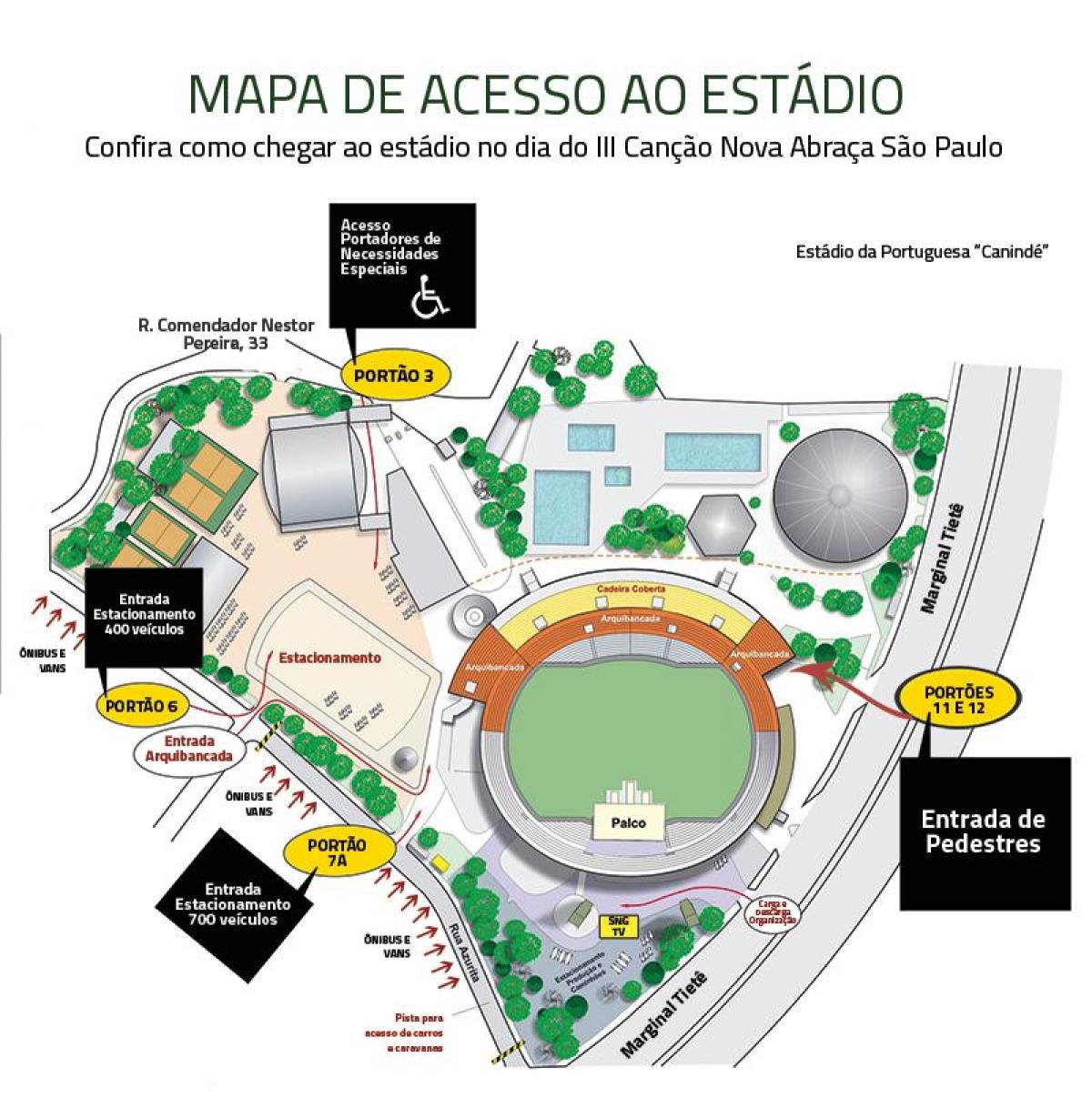 Harta e Canindé stadiumin
