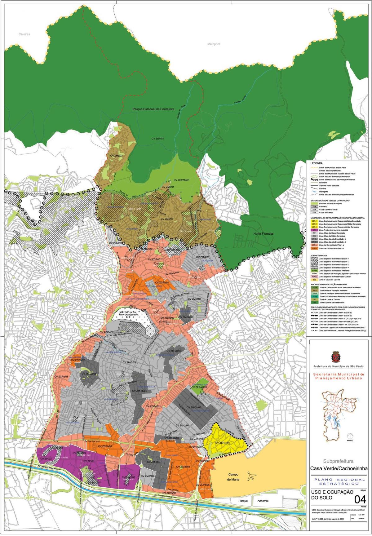 Harta e Casa Verde São Paulo - Pushtimi i tokës