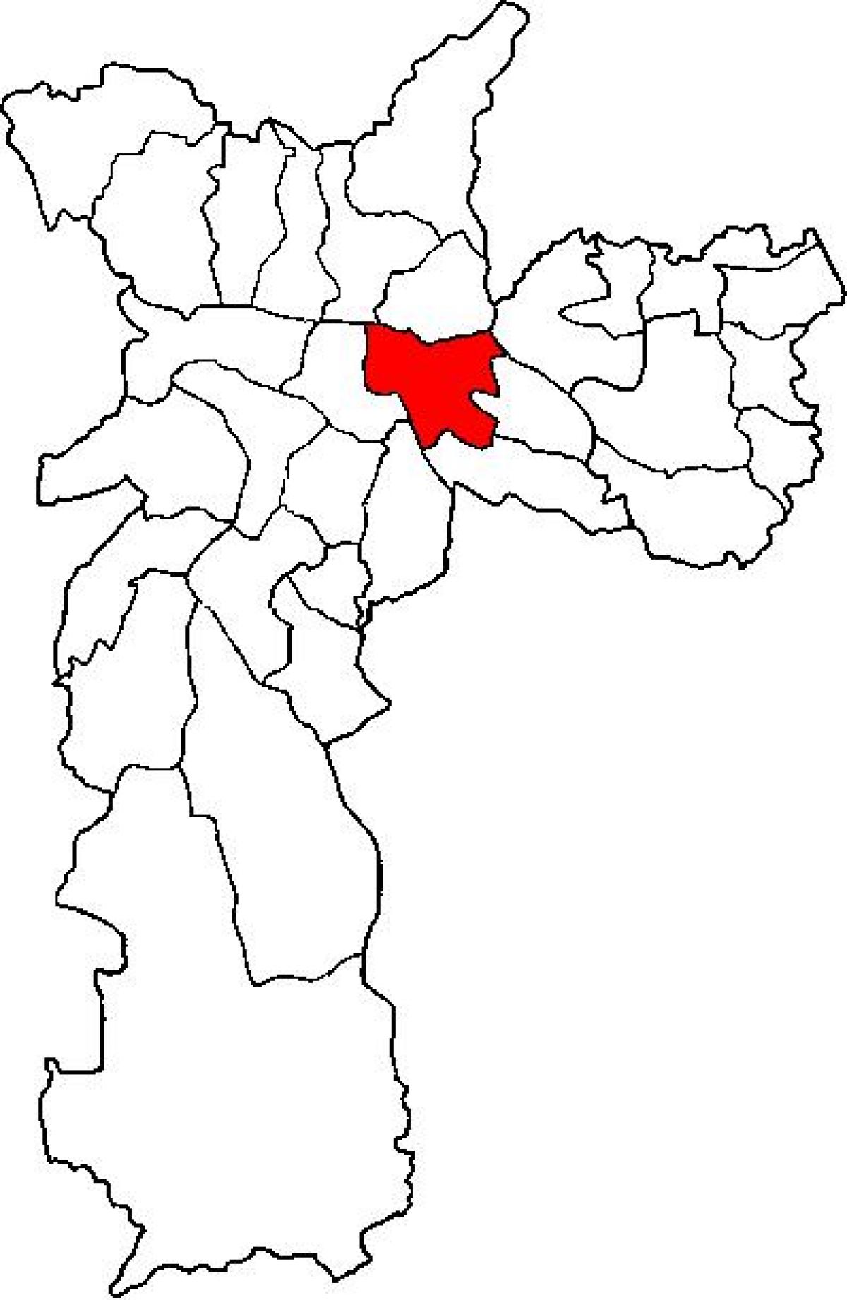 Harta e Mooca nën-prefekturës São Paulo