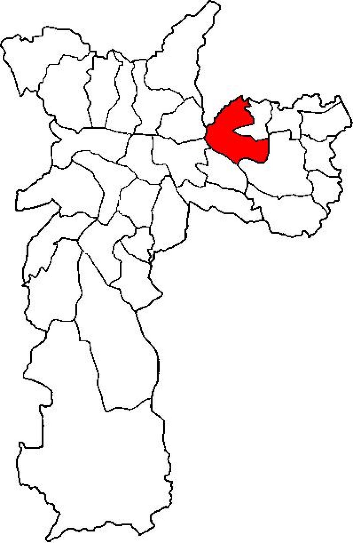 Harta e Penha nën-prefekturës São Paulo