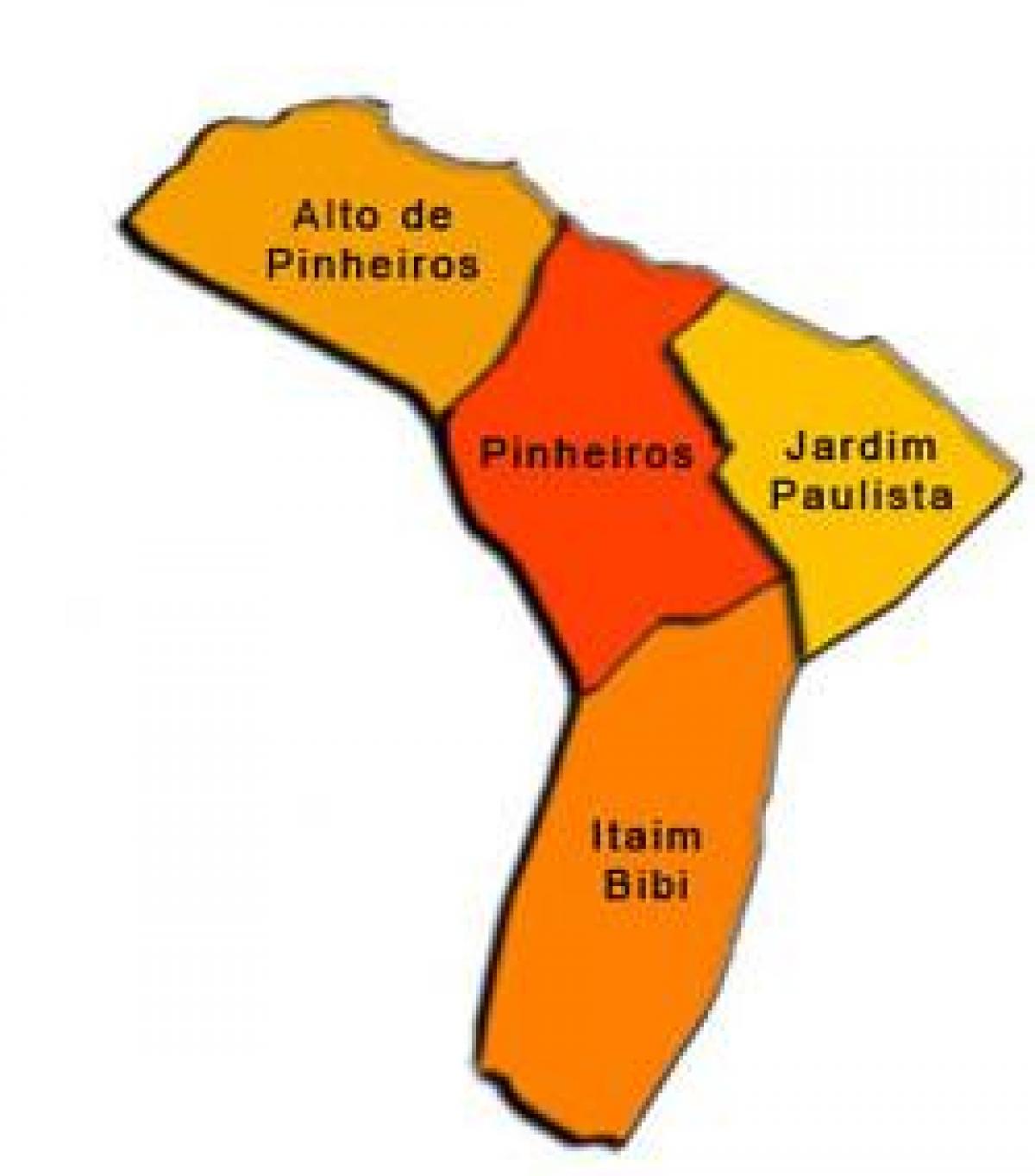 Harta e Pinheiros nën-prefekturës