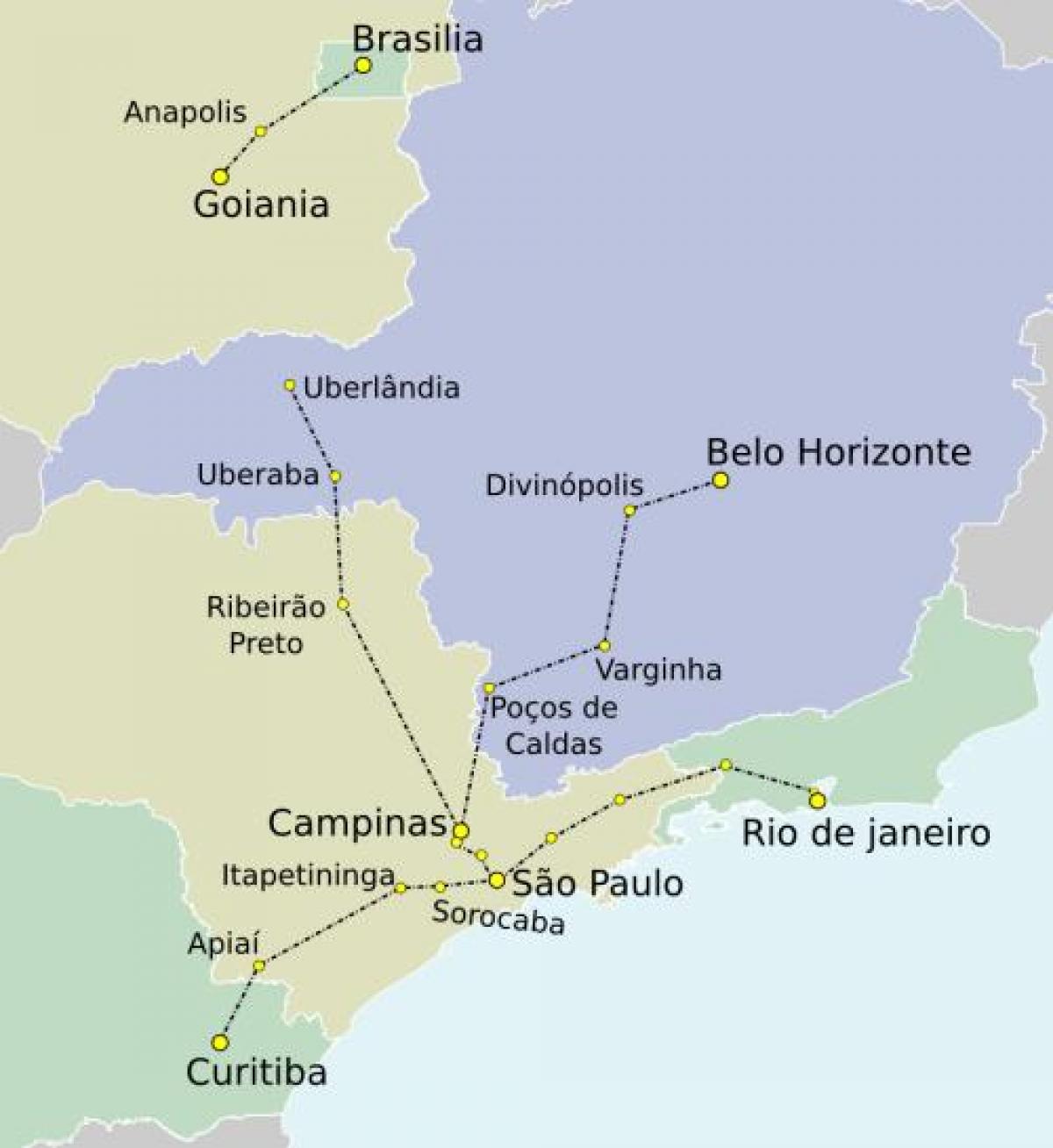 Harta e São Paulo TAV