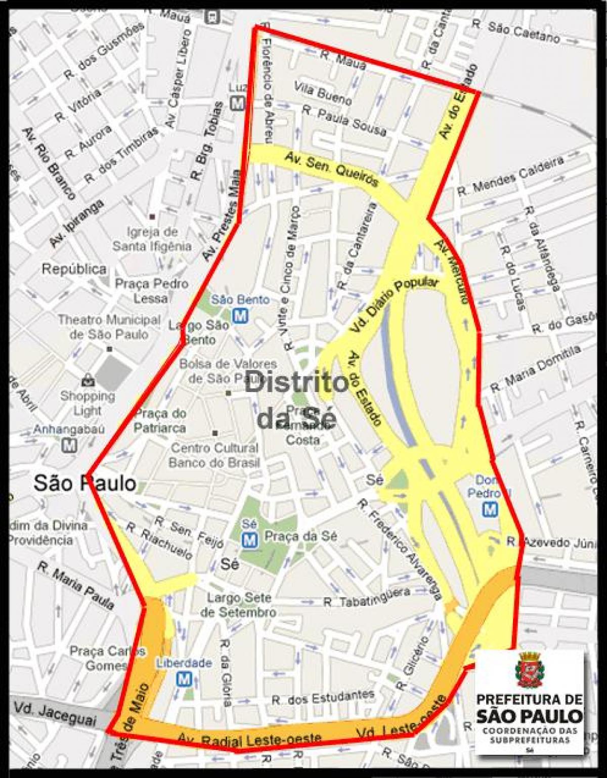 Harta e Sé São Paulo