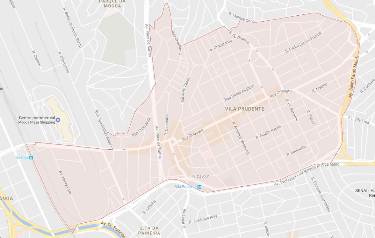 Harta e Vila Prudente São Paulo