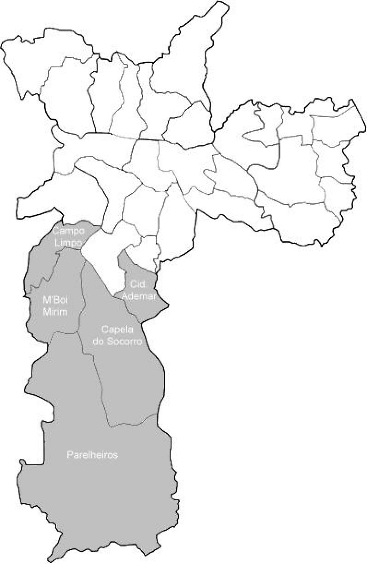 Harta e zonës Sul São Paulo