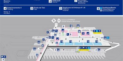 Harta e bus terminal Barra Funda
