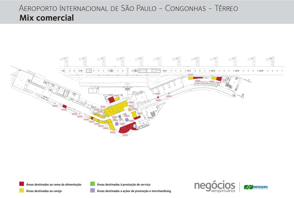 Harta e aeroporti Congonhas - Terminal