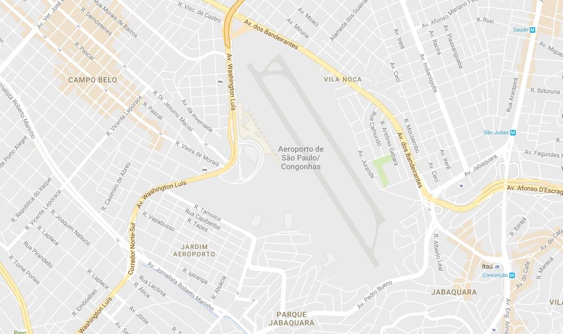 Harta e aeroporti Congonhas