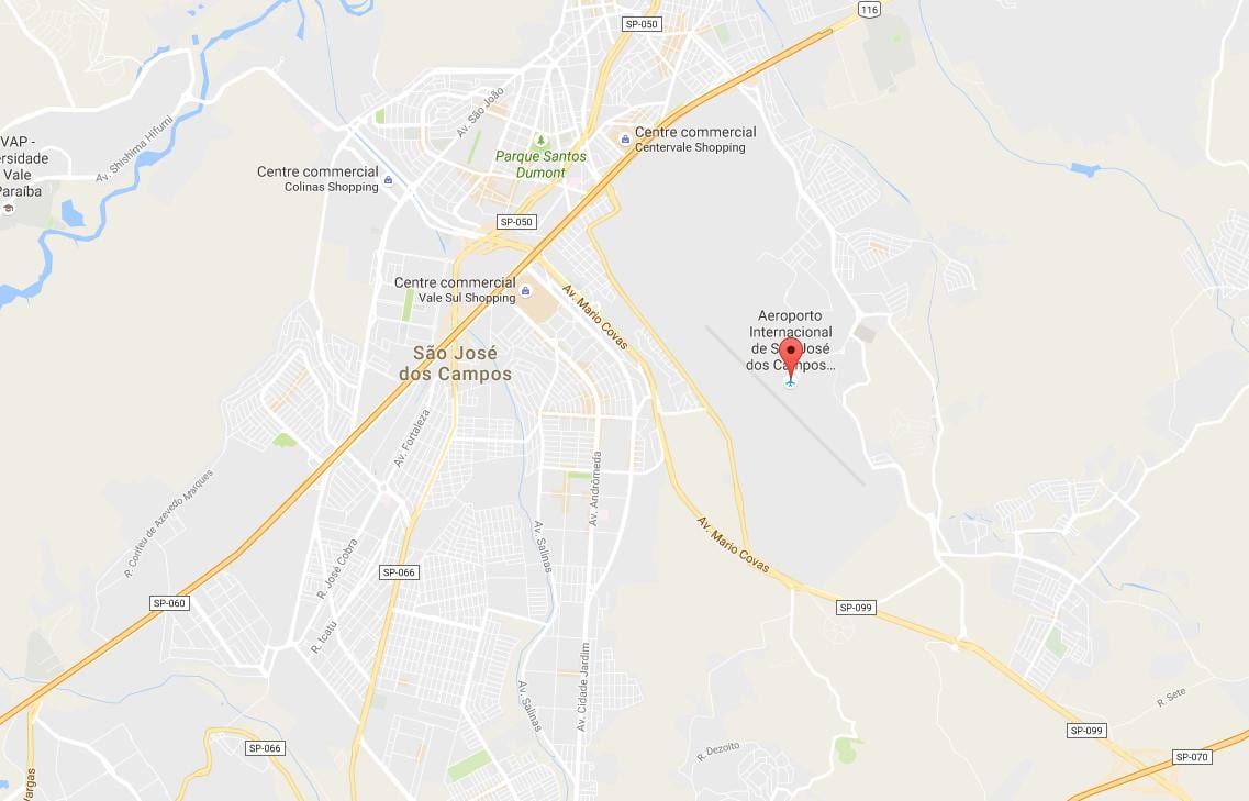Harta e aeroportit ndërkombëtar të São José dos Campos