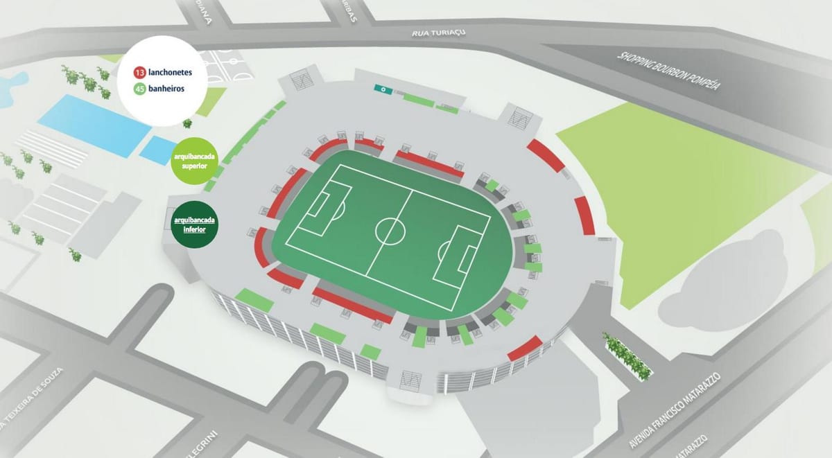Harta e Allianz Parque - më e Ulët stadium