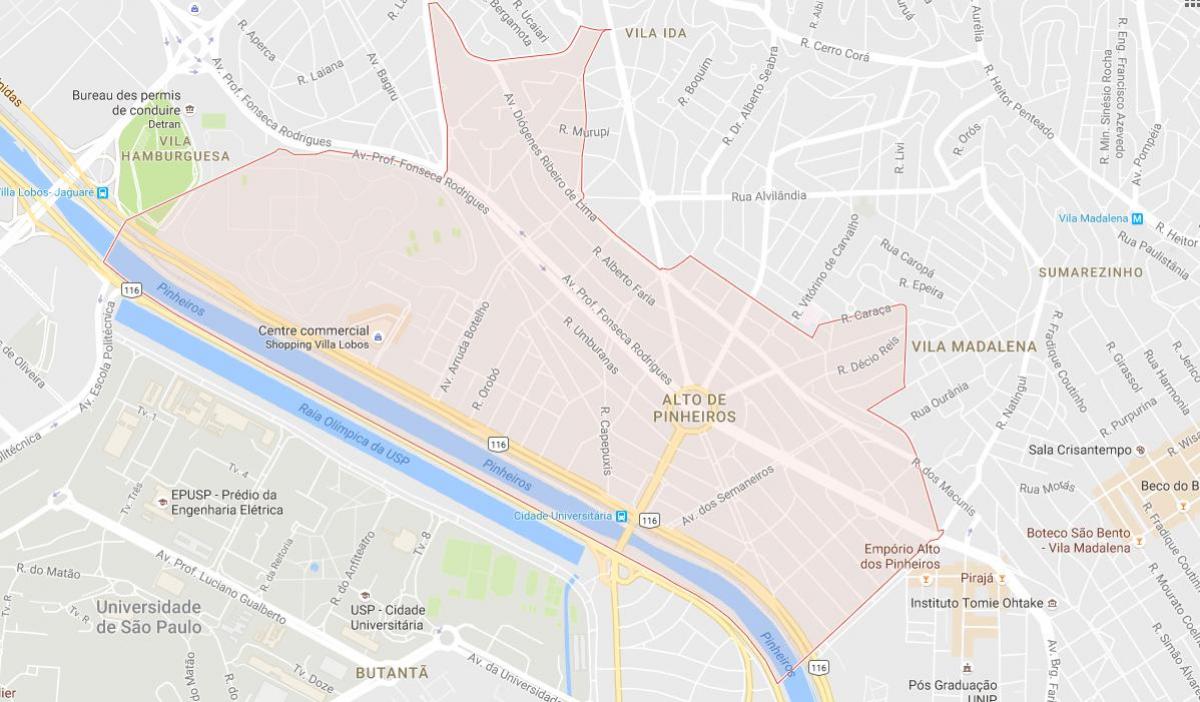 Harta e Alto de Pinheiros São Paulo