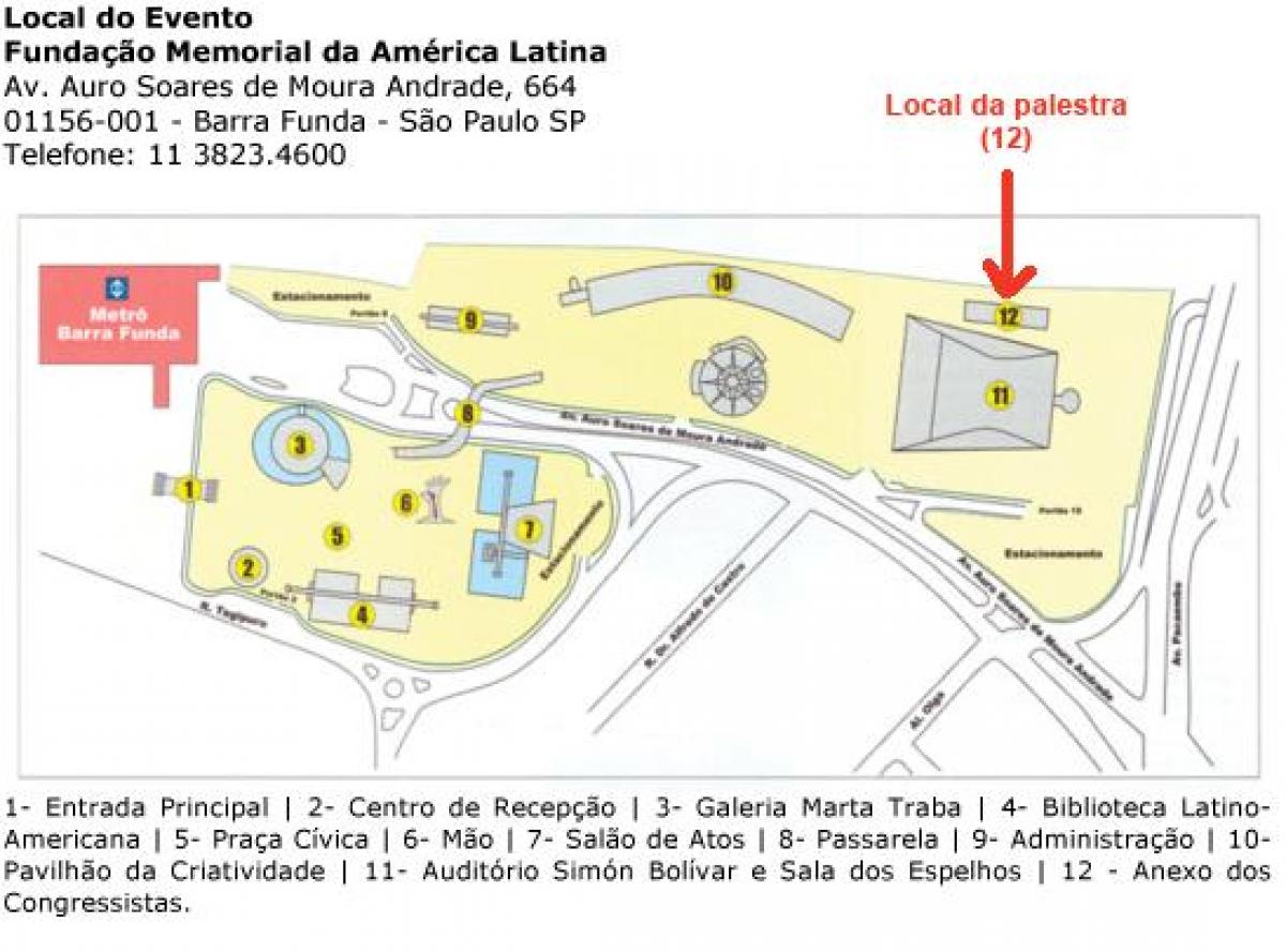 Harta e Amerikës latine Përkujtimore São Paulo