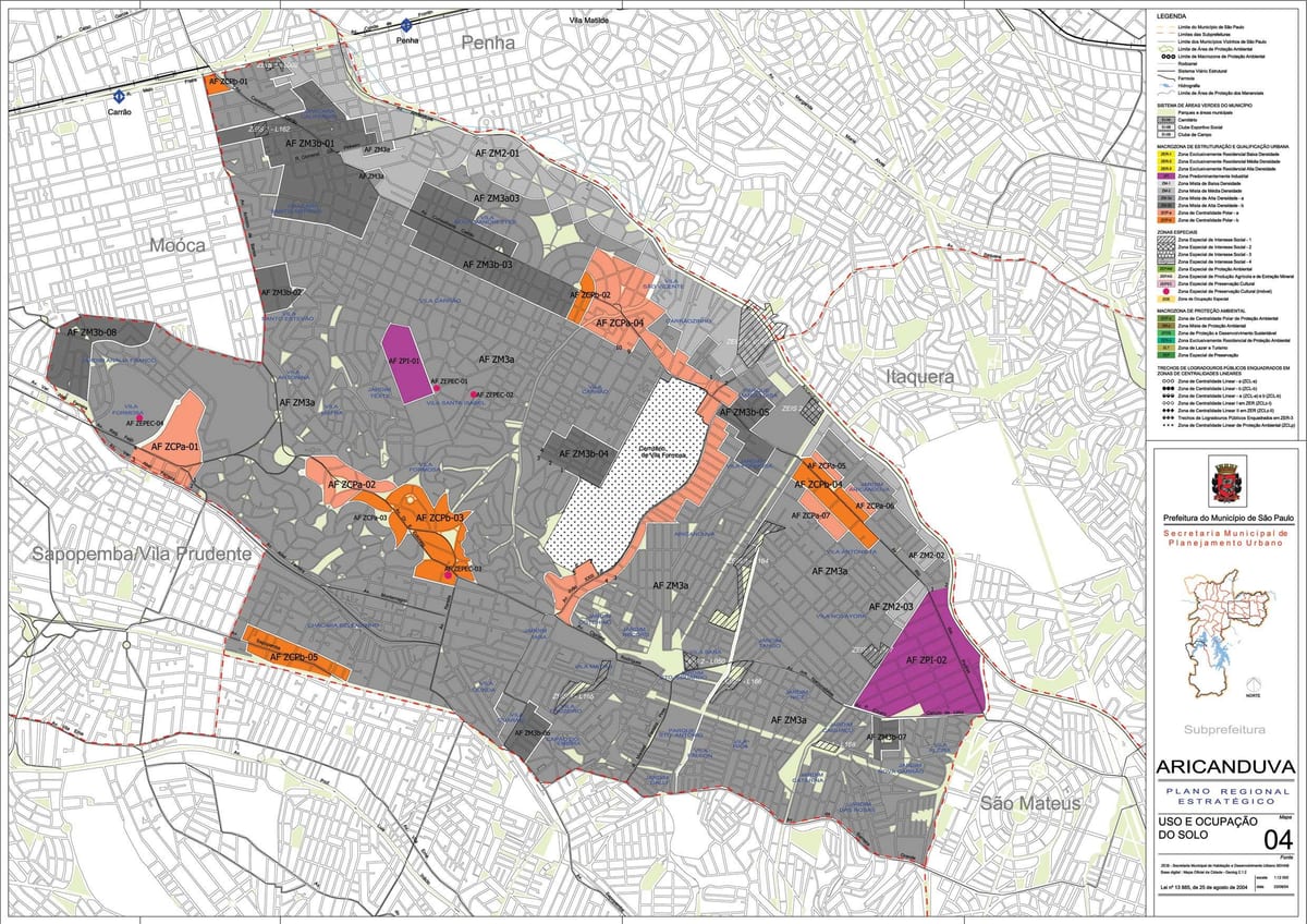 Harta e Aricanduva-Vila të Mësueses São Paulo - Pushtimi i tokës