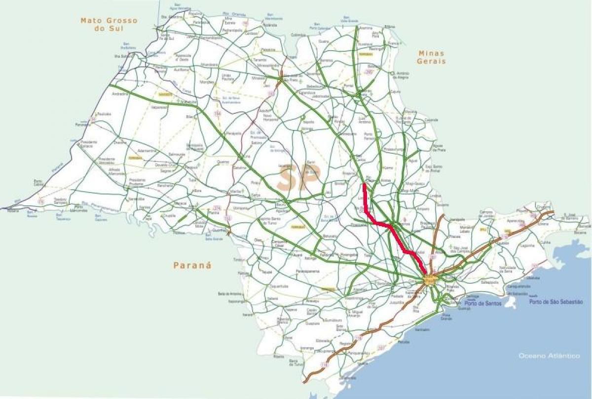 Harta e Bandeirantes autostradë - PS 348