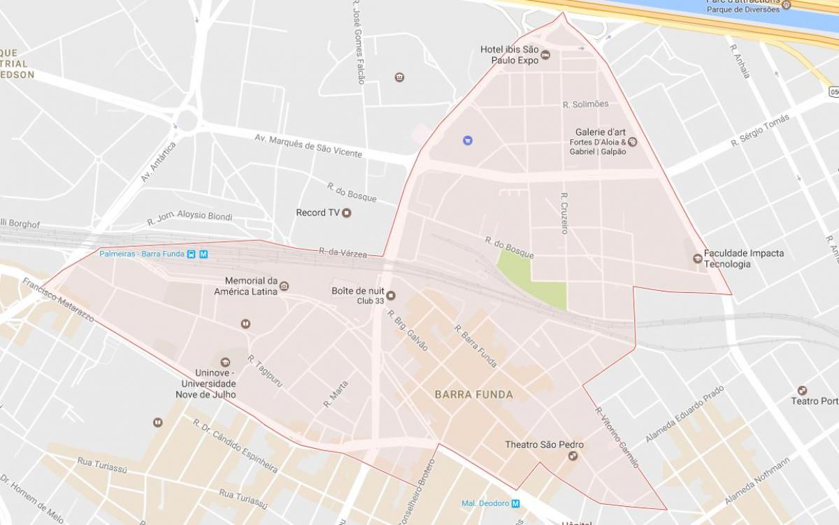 Harta e Barra Funda São Paulo