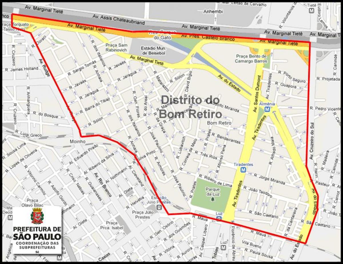 Harta e Bom Retiro São Paulo