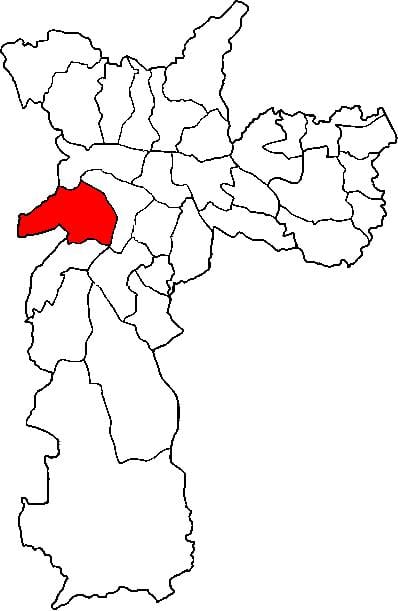 Harta e Butantã nën-prefekturës São Paulo