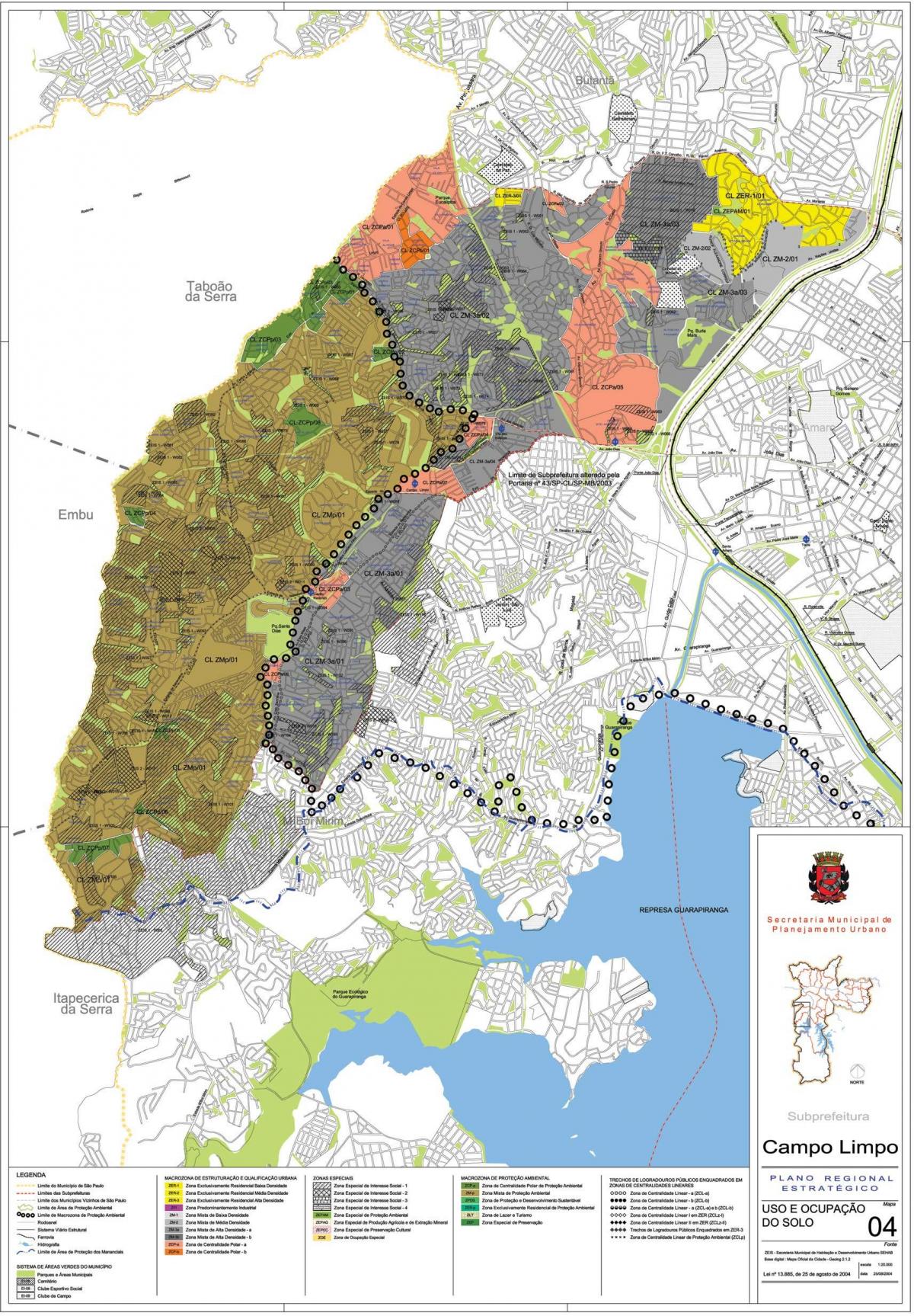 Harta e Campo Limpo São Paulo - Pushtimi i tokës