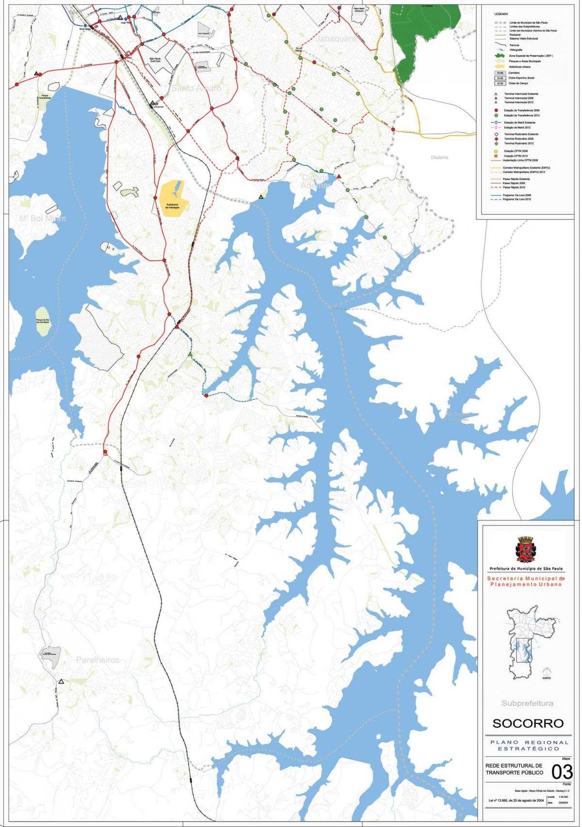 Harta e Capela a Socorro São Paulo - Rrugët