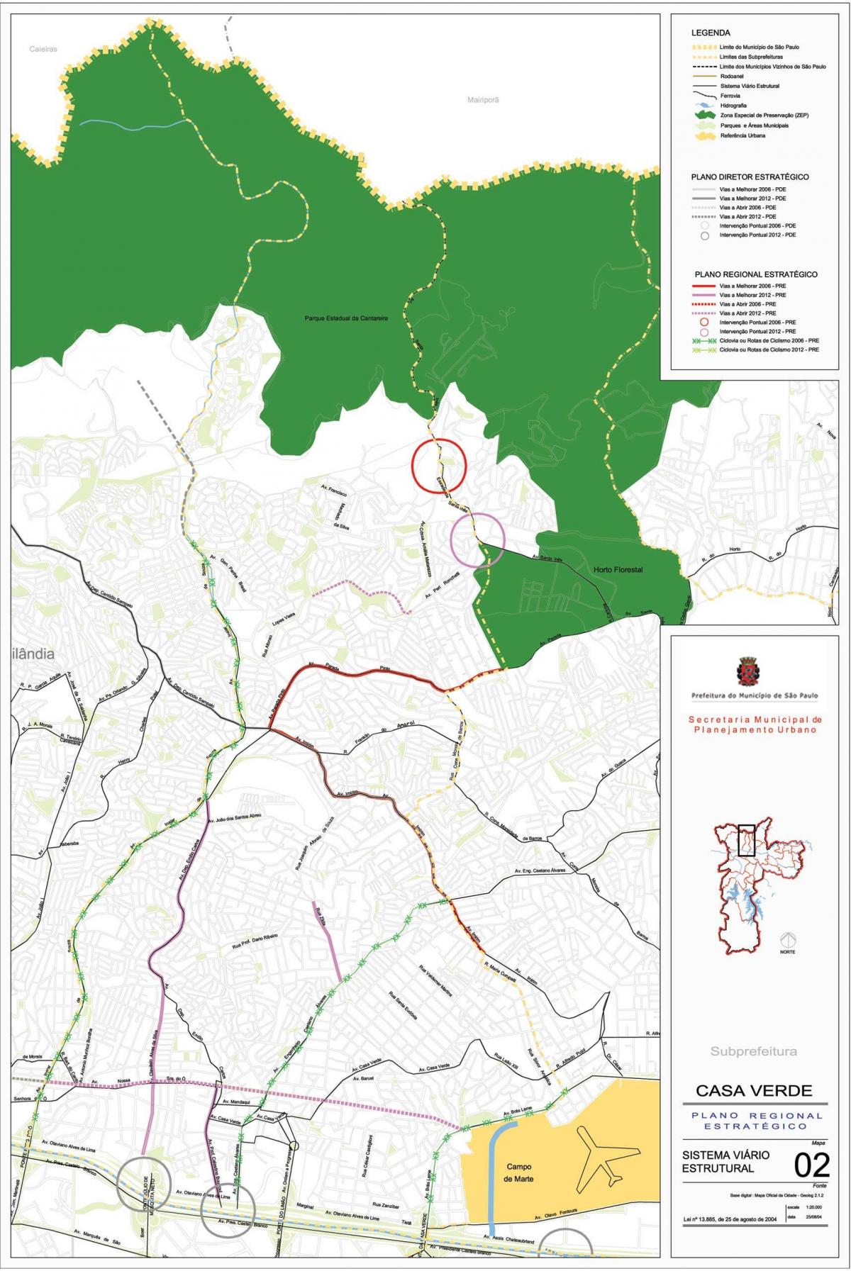 Harta e Casa Verde São Paulo - Rrugët