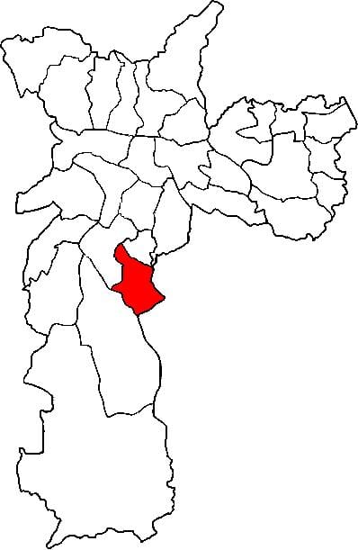 Harta e Cidade Ademar nën-prefekturës São Paulo