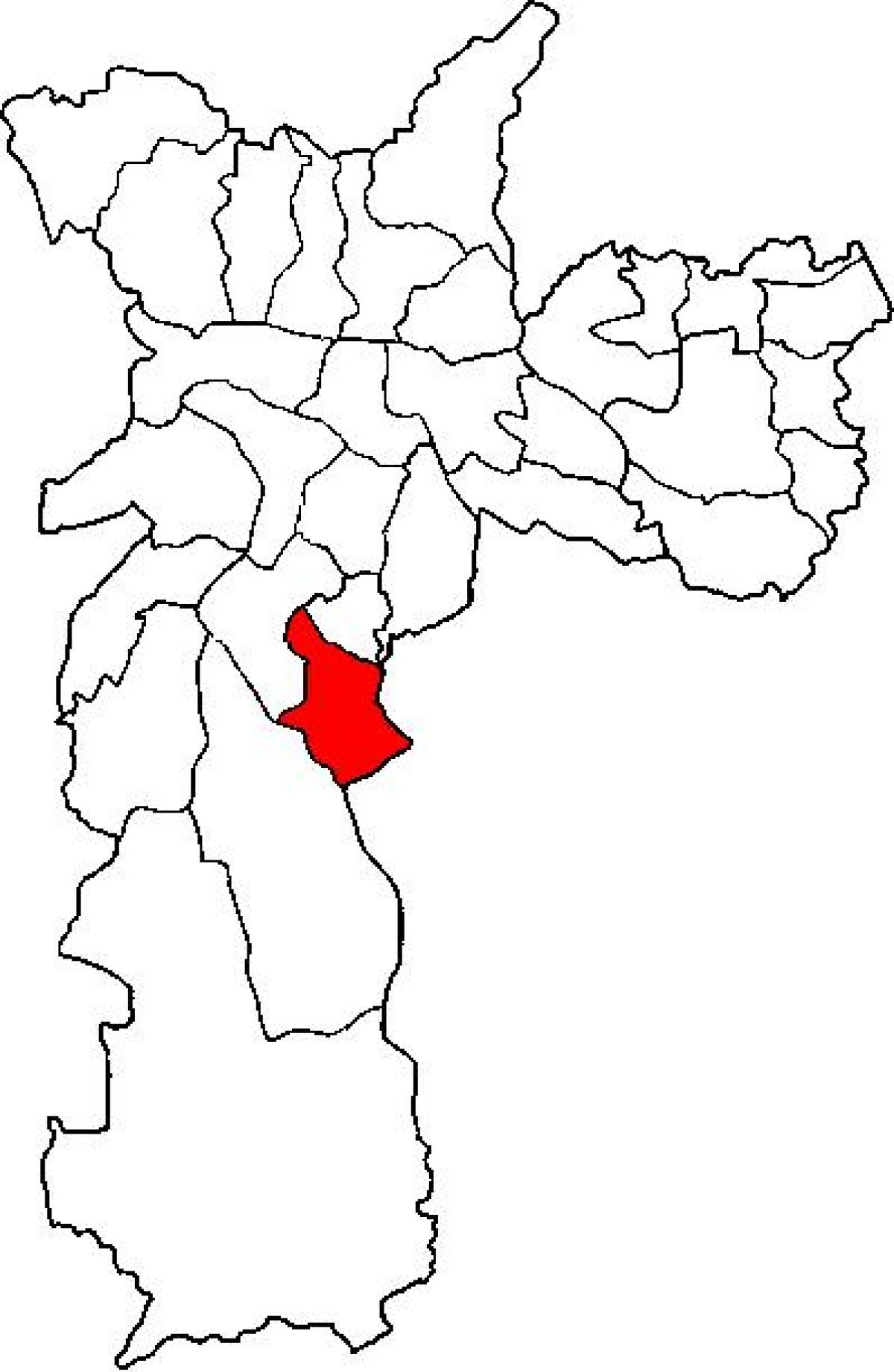 Harta e Cidade Ademar nën-prefekturës São Paulo