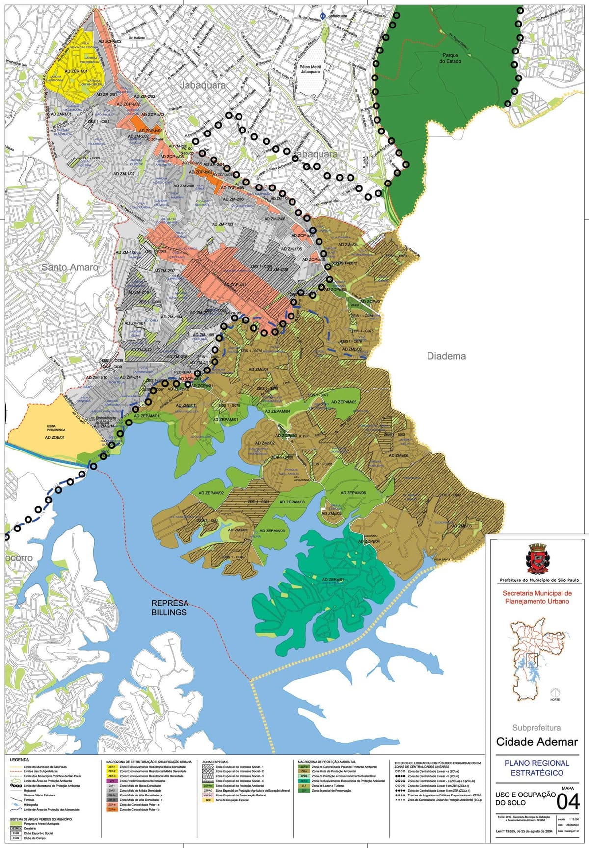 Harta e Cidade Ademar São Paulo - Pushtimi i tokës