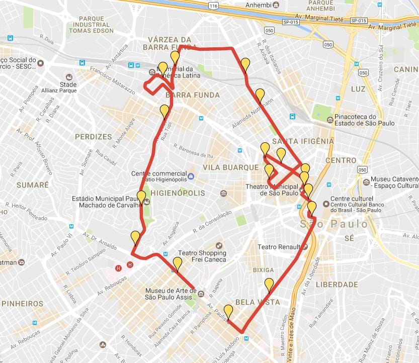 Harta e Corrida Ndërkombëtare São Silvestre