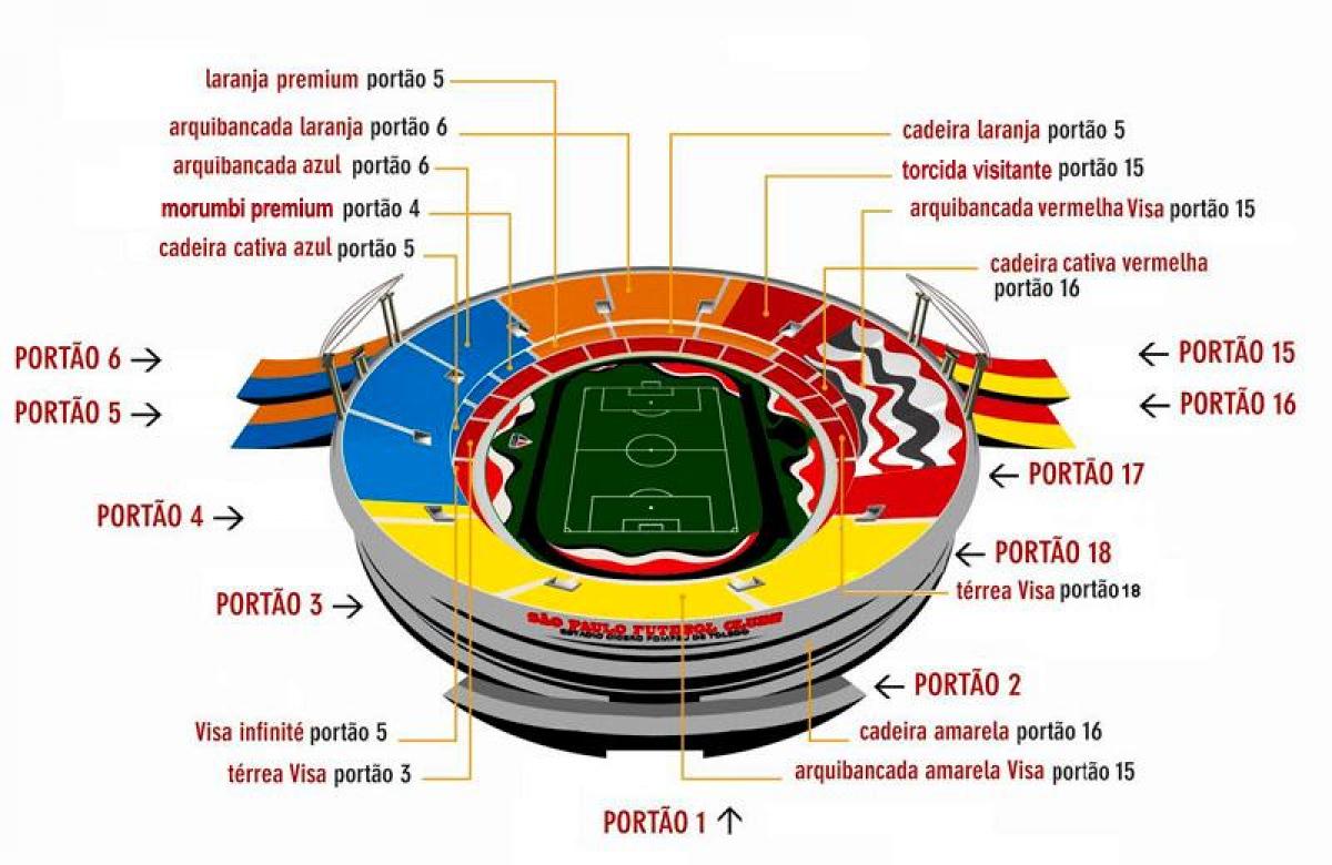 Harta e Cícero-Pompeu-de-Toledo stadiumin