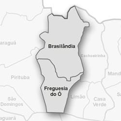 Harta e Freguesia a Ó nën-prefekturës