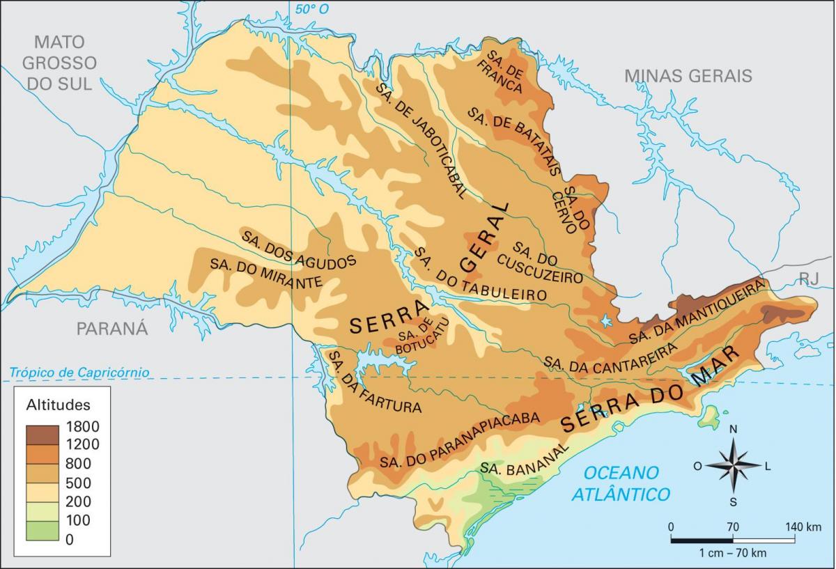 Harta gjeografike e São Paulo