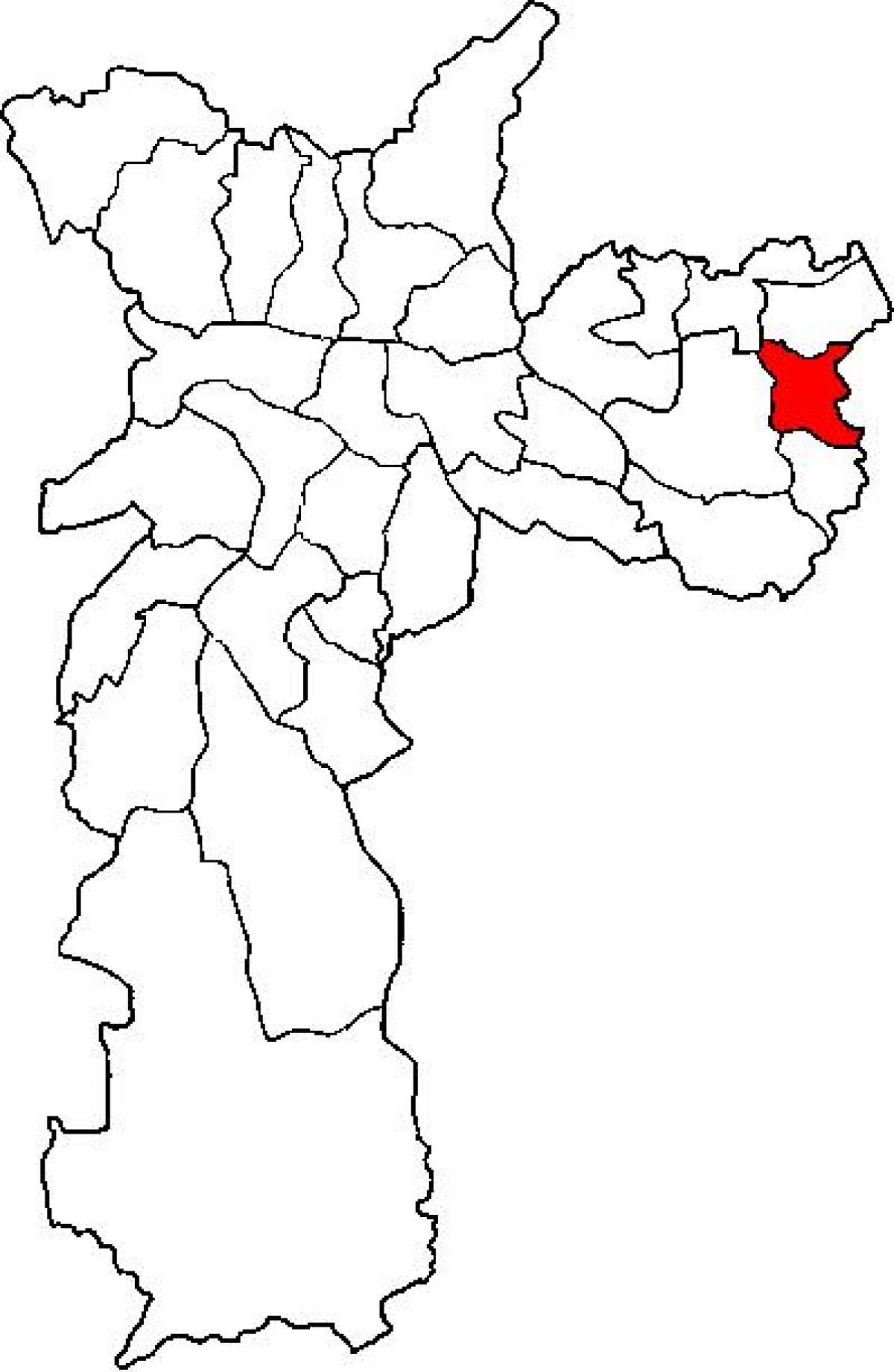 Harta e Guaianases nën-prefekturës São Paulo