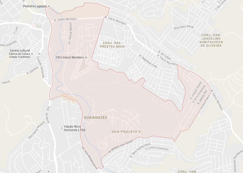 Harta e Guaianases São Paulo