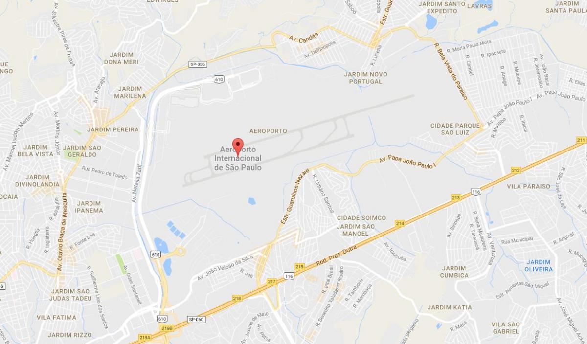 Harta e Guarulhos aeroport