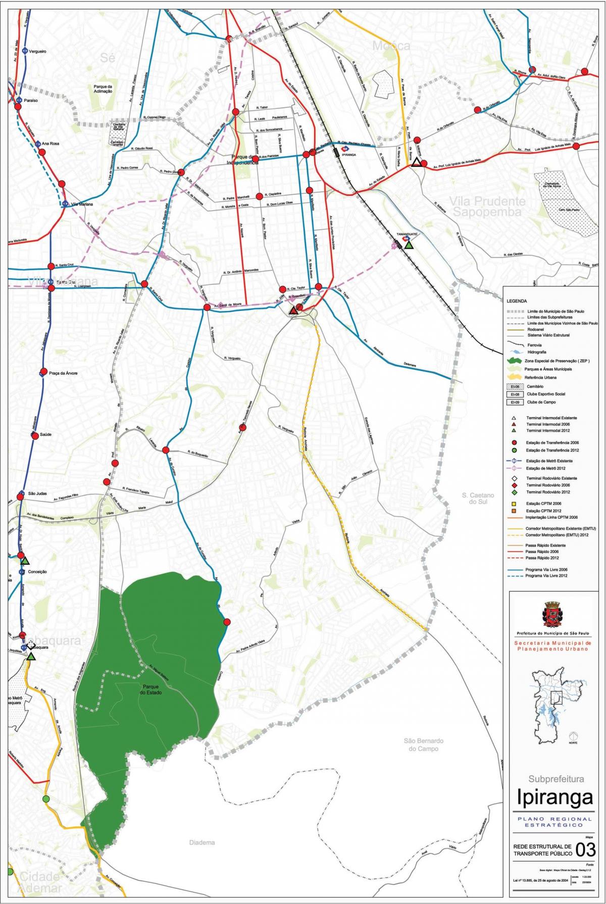 Harta e Ipiranga São Paulo - Publike, transportit