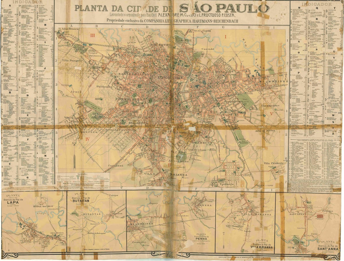 Harta e ish-São Paulo - 1913