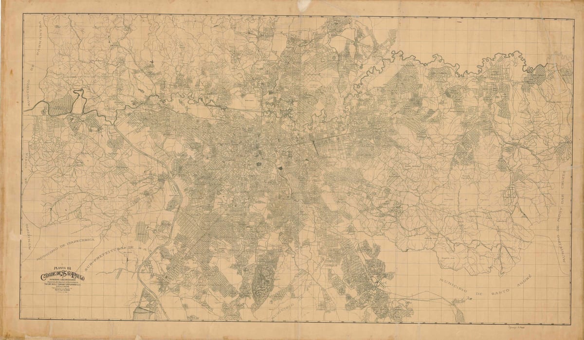 Harta e ish-São Paulo - 1943