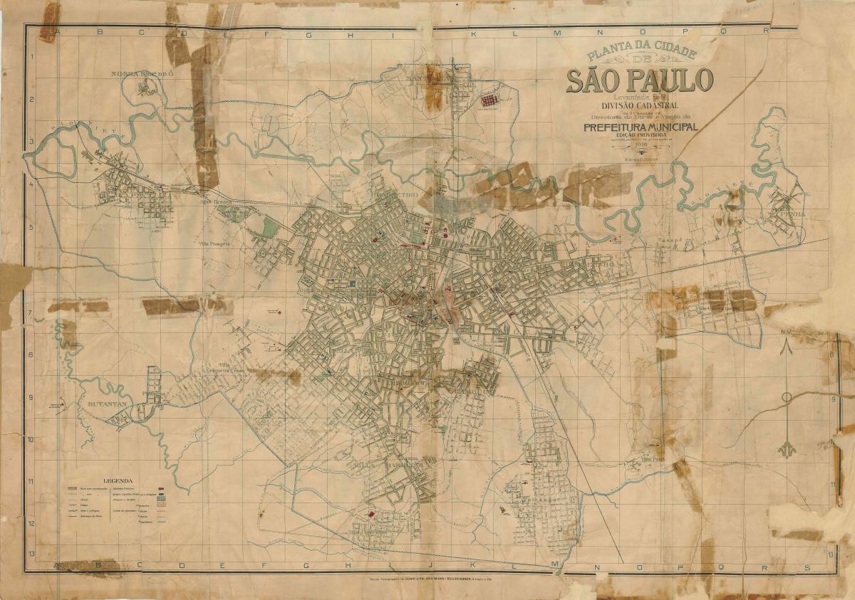 Harta e ish-São Paulo - 1916