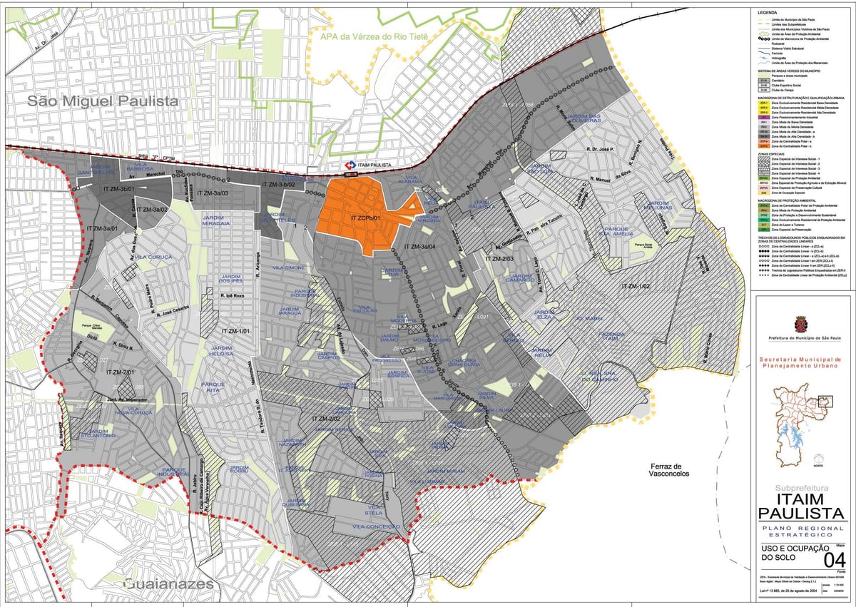 Harta e Itaim Paulista - Vila Curuçá São Paulo - Pushtimi i tokës