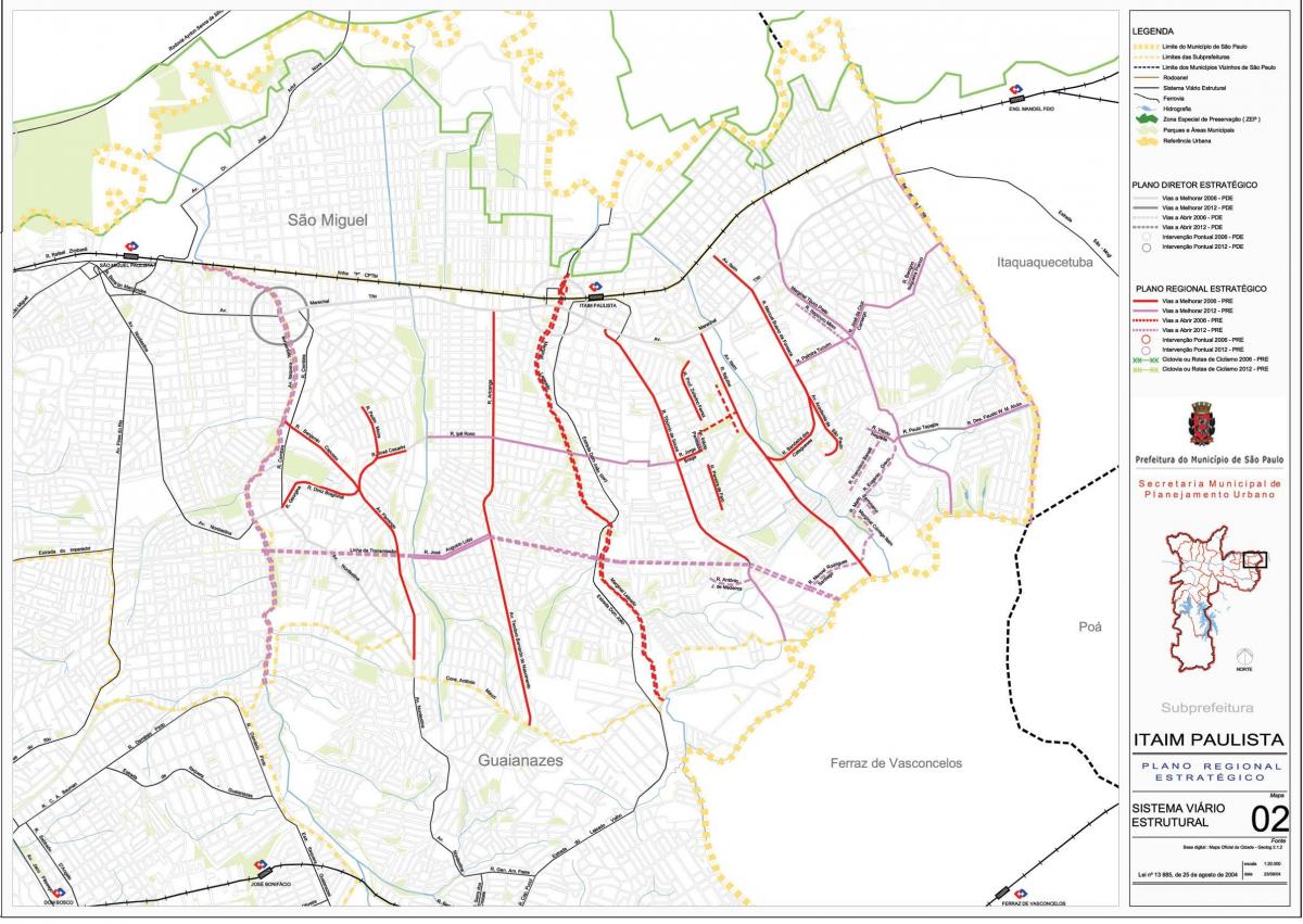 Harta e Itaim Paulista - Vila Curuçá São Paulo - Rrugët
