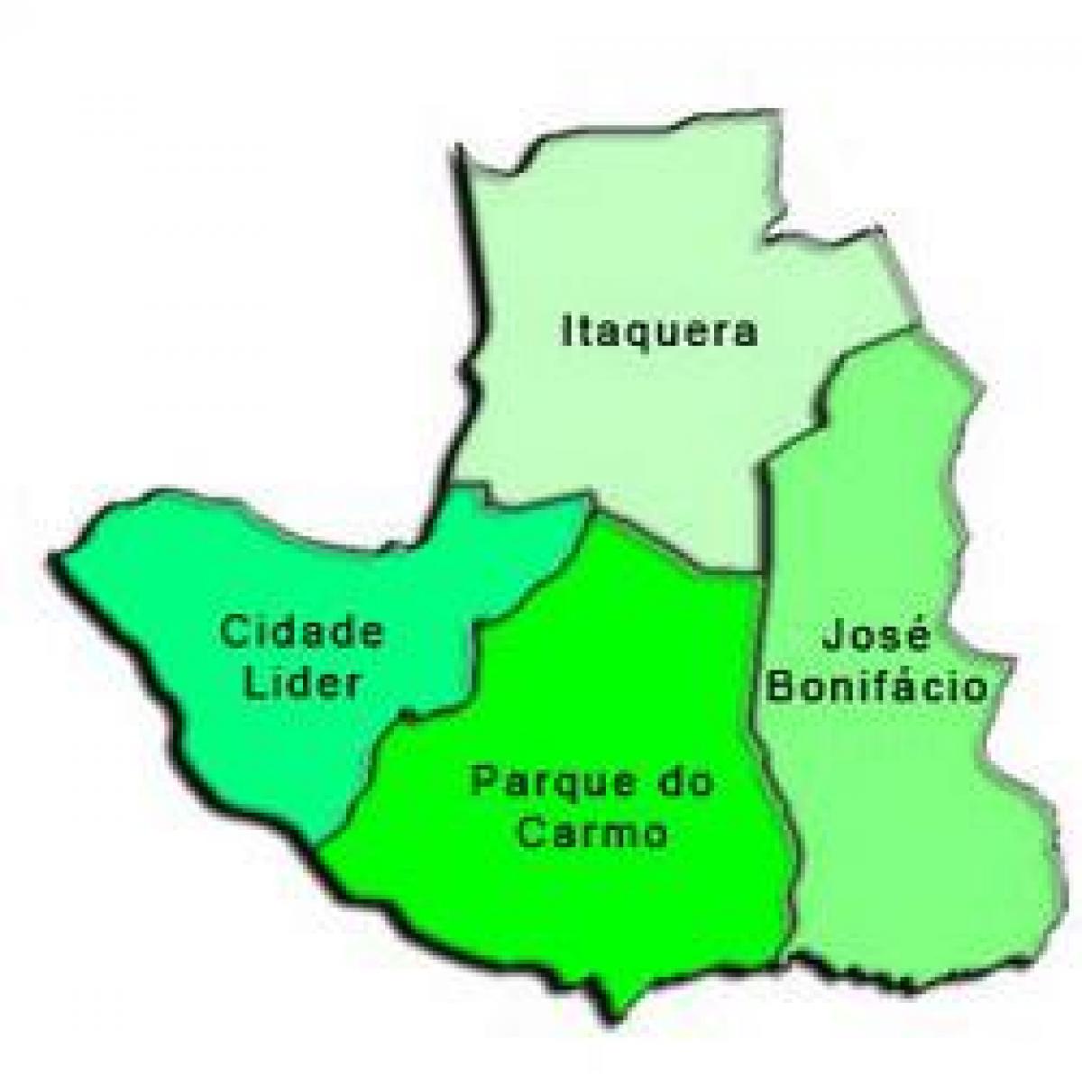 Harta e Itaquera nën-prefekturës