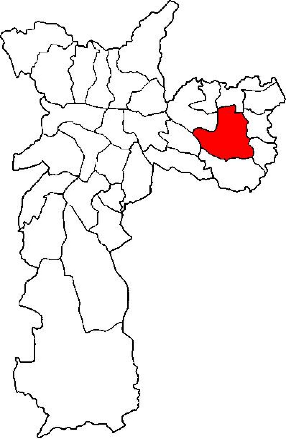 Harta e Itaquera nën-prefekturës São Paulo