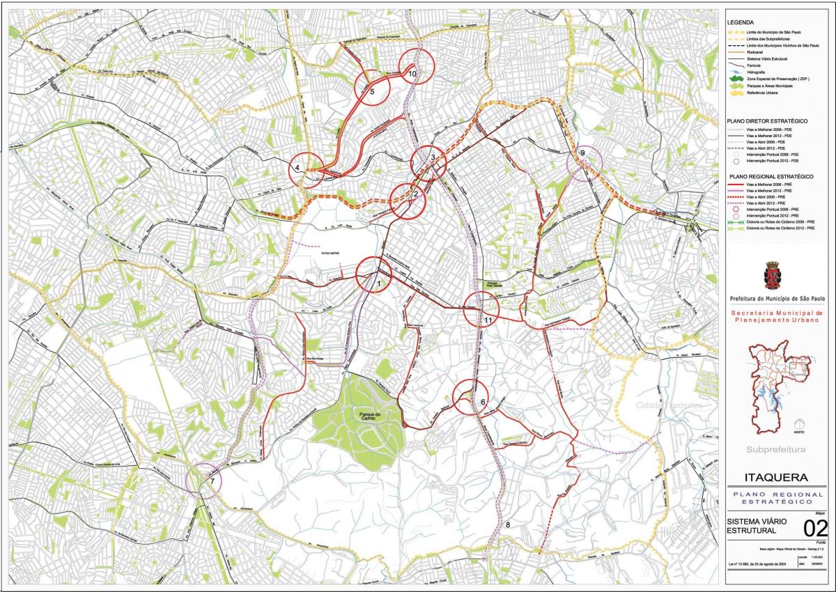 Harta e Itaquera São Paulo - Rrugët