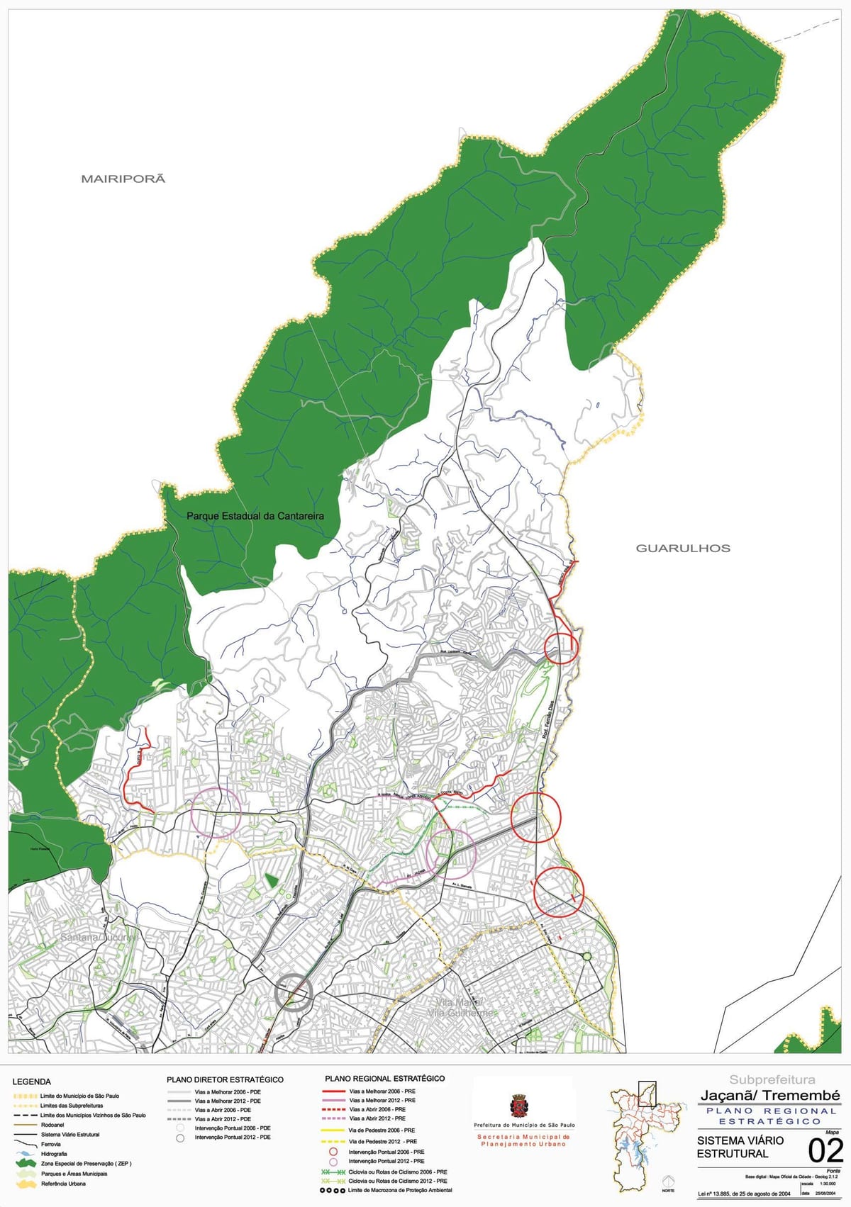 Harta e Jaçanã-Tremembé São Paulo - Rrugët