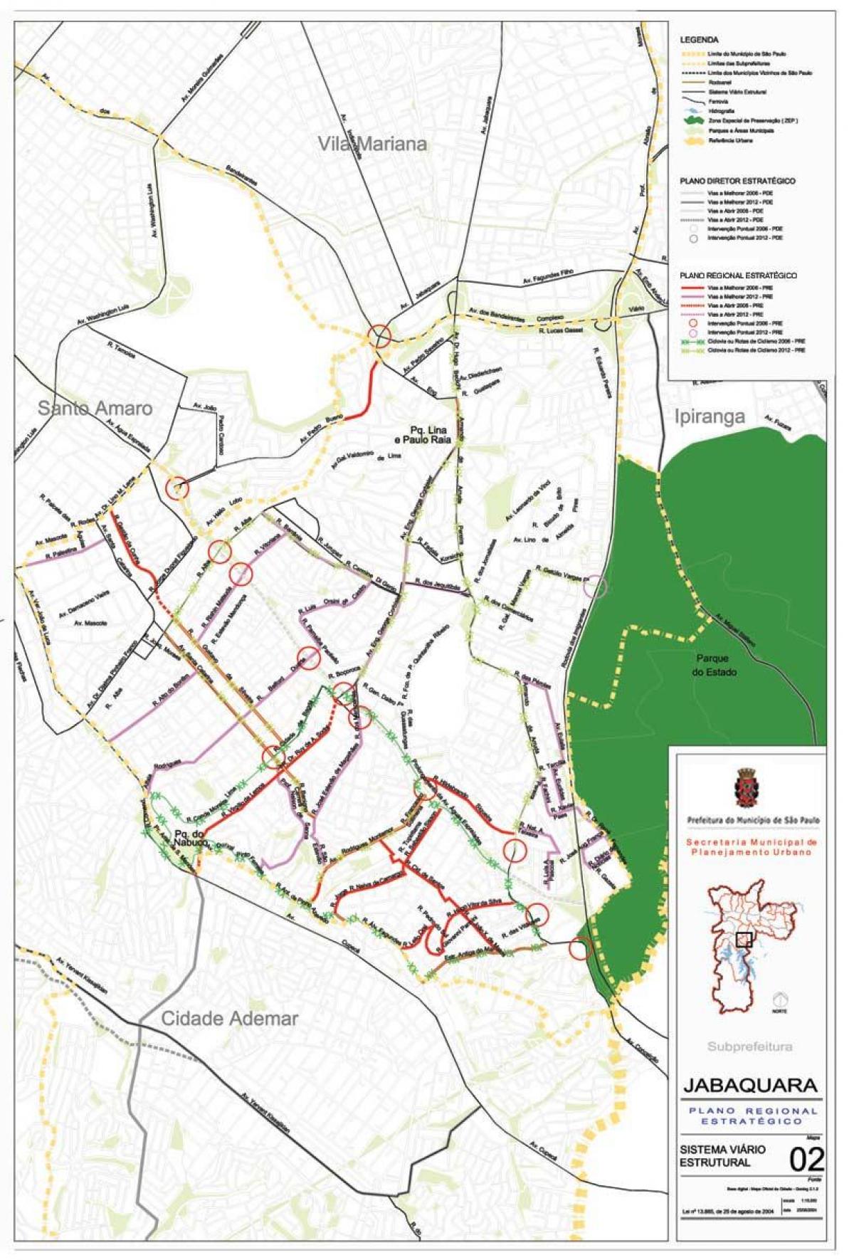 Harta e Jabaquara São Paulo - Rrugët
