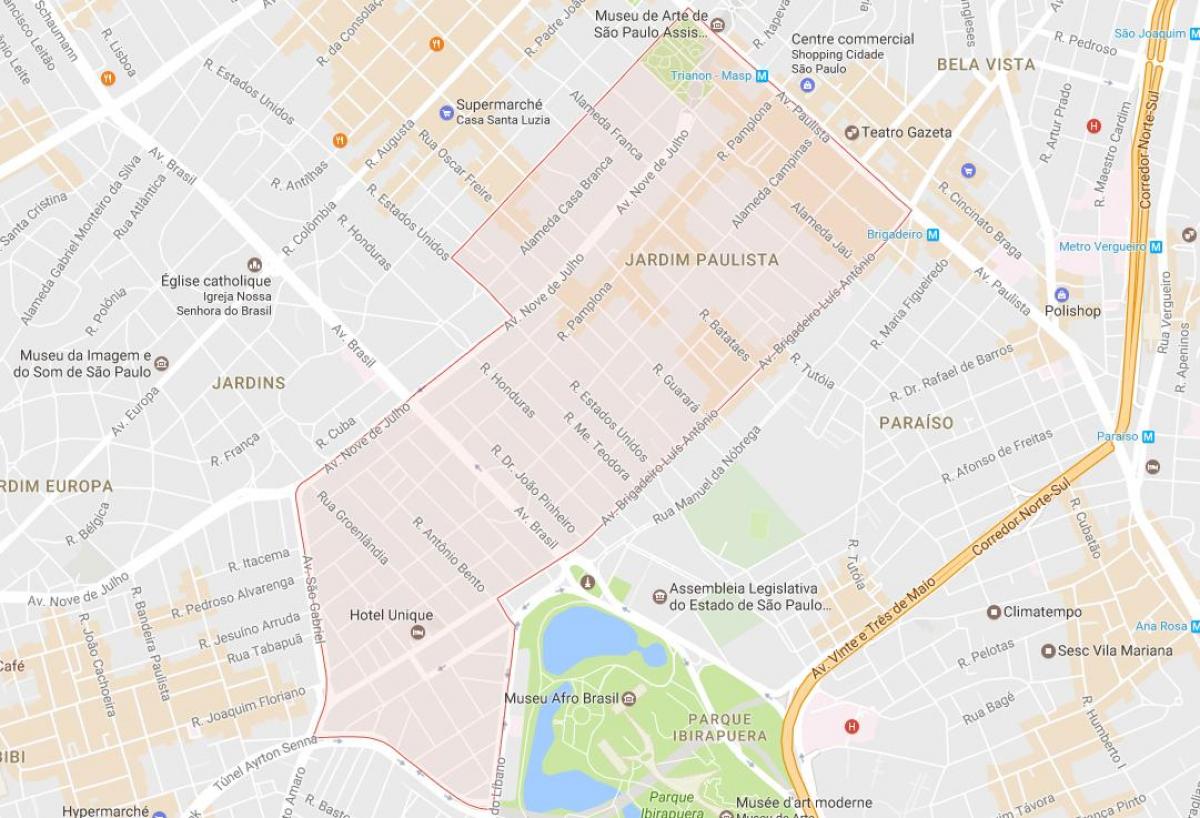 Harta e Jardim Paulista São Paulo