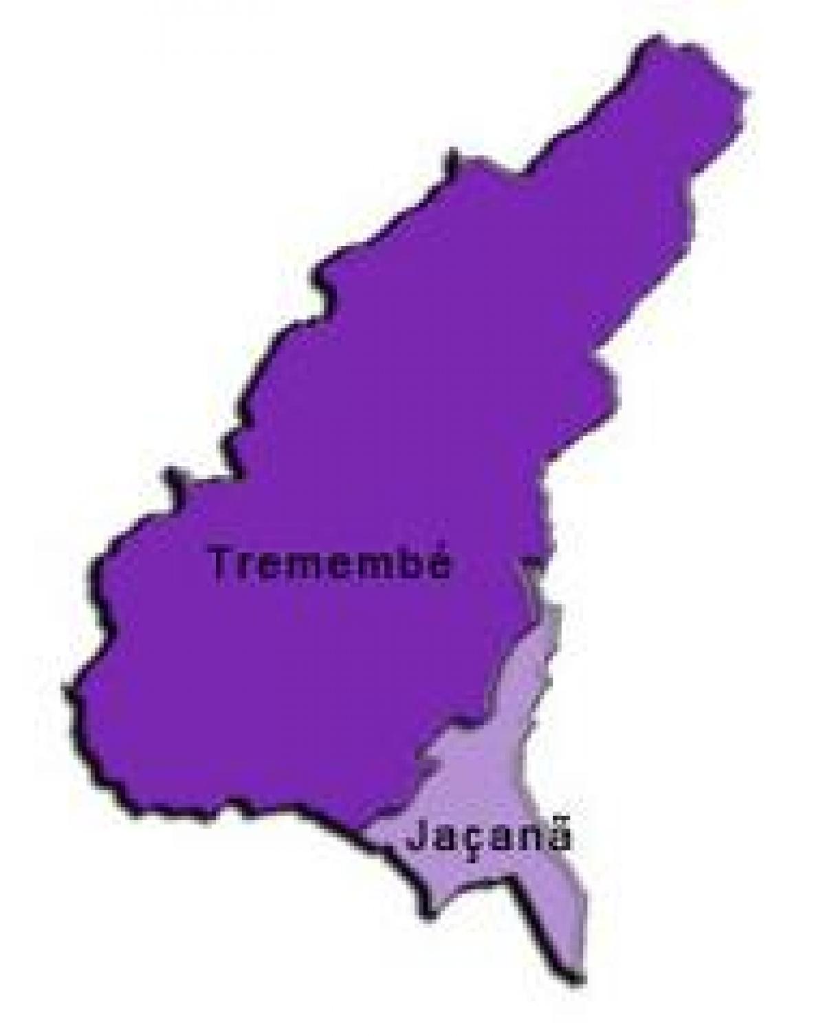 Harta e Jaçanã-Tremembé nën-prefekturës