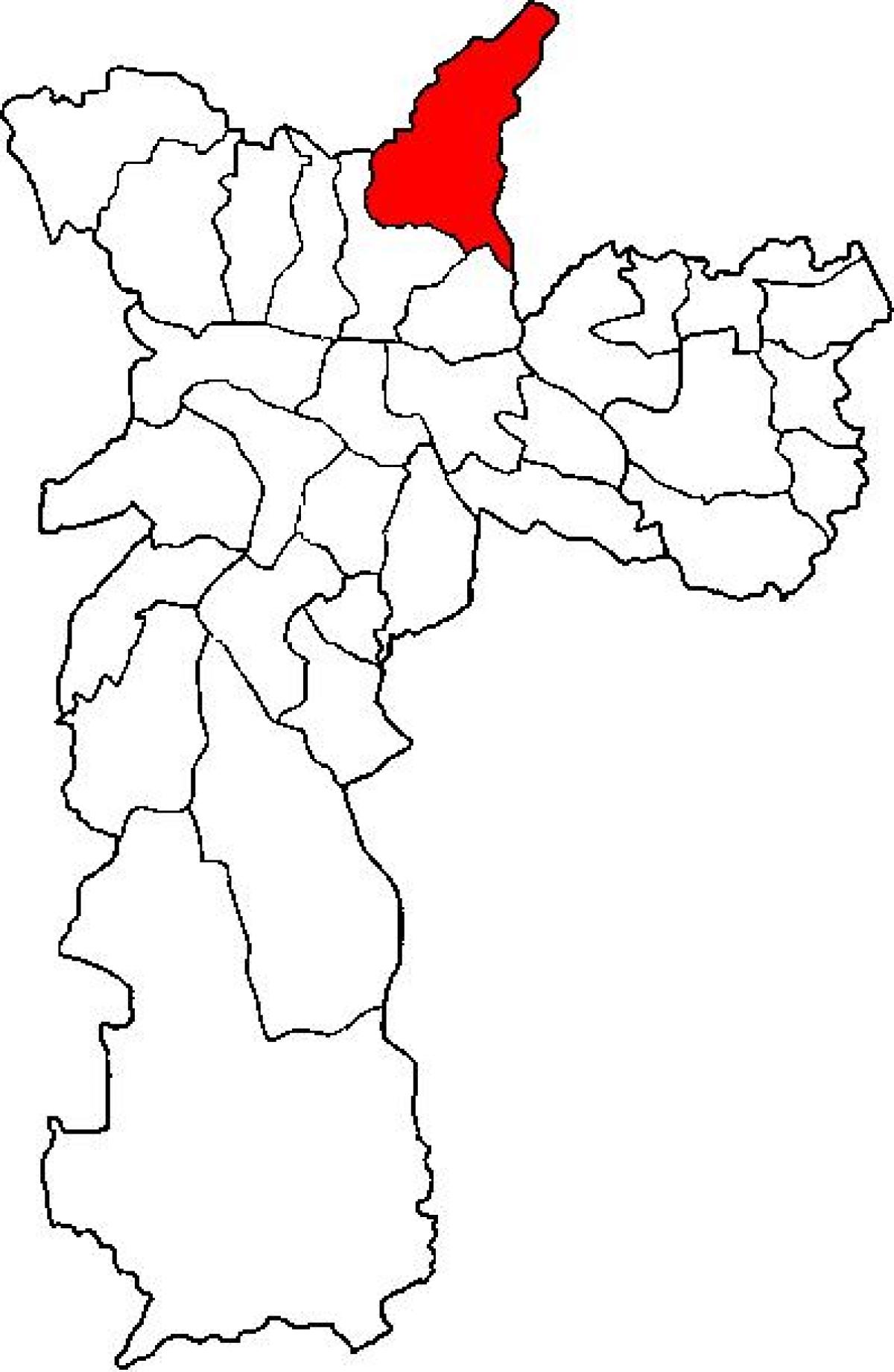 Harta e Jaçanã-Tremembé nën-prefekturës São Paulo
